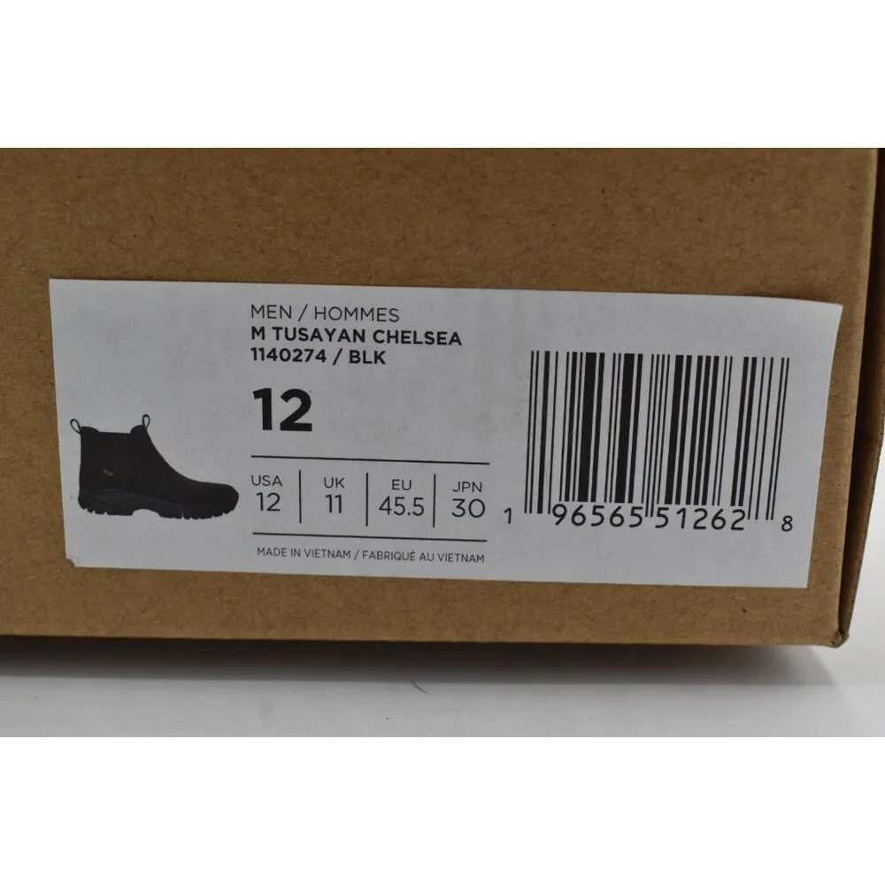 Teva Mens Size 12 Tusayan Black leather Pull On Water Resistant Chelsea‎ Boots